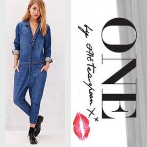 NWOT One Teaspoon Denim Long Sleeve Jumpsuit Size XS